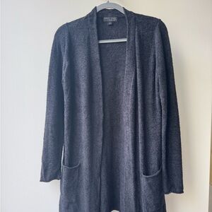 Barefoot Dreams Black Open-Front Cardigan